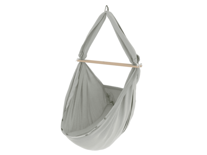 Beige Bio-Federwiege WOLLI